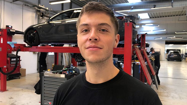 mekanikerelev Mathias Øfverlind Schack Petersen har indstillet sin læreplads til Årets Læreplads 2023