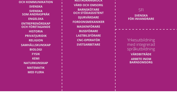 VUX Skellefteå - kursutbud 2018