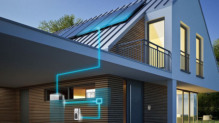 Witty Solar använder el från fastighetens solcellsanläggning. Genom att kombinera laddboxen med energihanteringssystemet Flow minskar beroendet av köpt el.