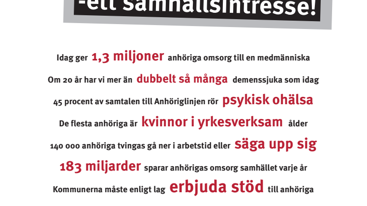 Nu öppnar årets Anhörigriksdag
