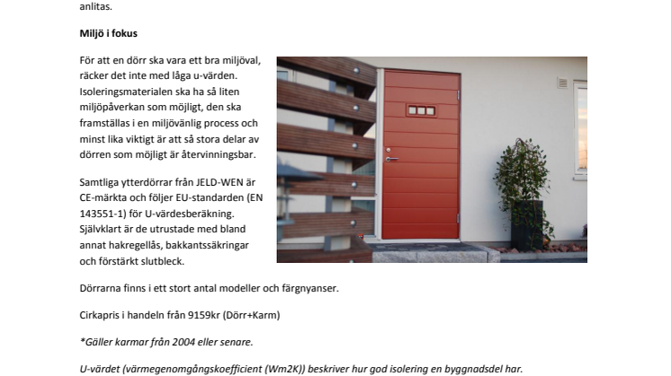 Stoppa energitjuven redan vid dörren
