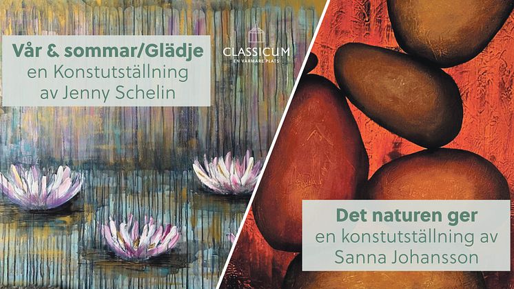 Jenny och Sanna är inte bara talangfulla konstnärer utan också gallerister som tillsammans driver “Galleri Jenny” i Kalmar. I juni gör de ett gästspel i vårt galleri med sina vackra Ölands- och naturinspirerade tavlor.