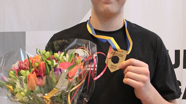 Daniel Ericsson från Af Chapmangymnasiet i Karlskrona, är Sveriges bästa unga plåtslagare 2017.