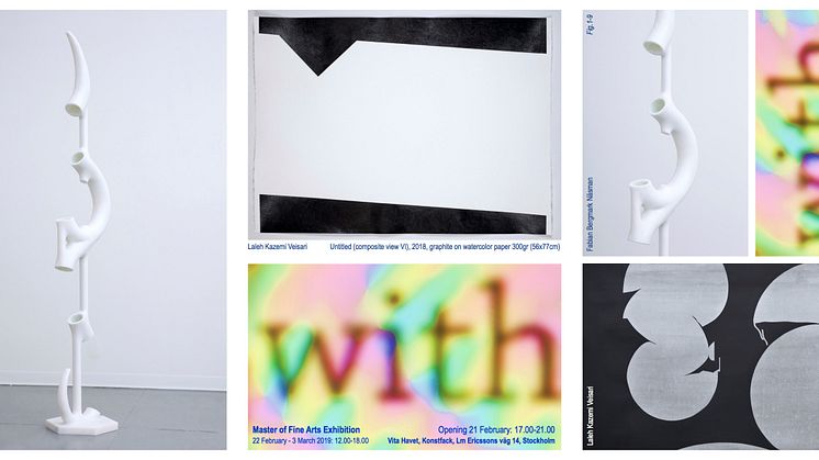 Master of Fine Arts exhibition with Laleh Kazemi Veisari and Fabian Bergmark Näsman