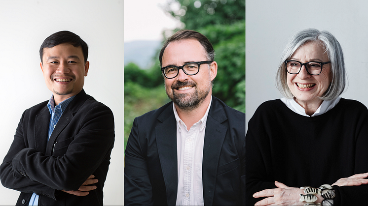 Fr v: Vo Trong Nghia, Kelly Alvarez Doran och Sevil Peach. 