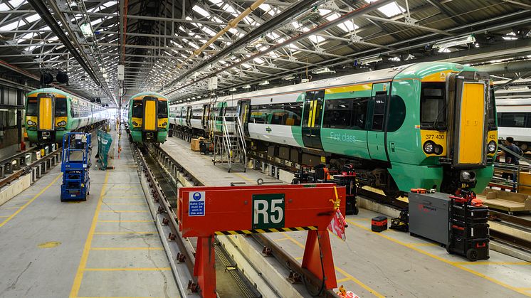 Class 377s at GTR's Selhurst Depot