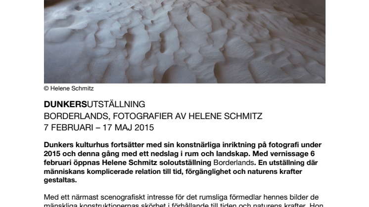 DUNKERSUTSTÄLLNING: Borderlands, fotgrafier av Helene Schmitz 