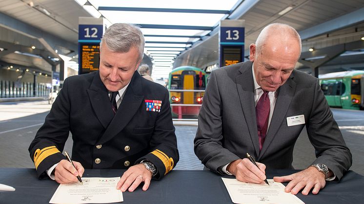 Patrick Verwer and Rear Admiral Phil Hally