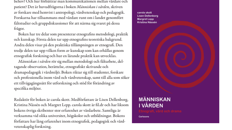 Människan i vården – Etnografi, vård och drama