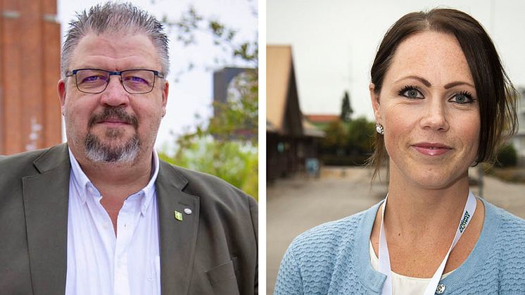 Teddy Nilsson (SD) kommunstyrelsens ordförande & Hanna Åstrand Utvecklingschef, Svalövs kommun.