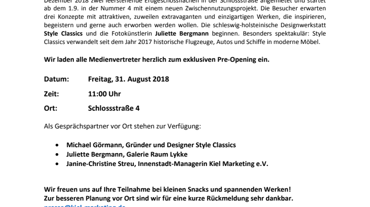 Einladung zum Presse- und Fototermin