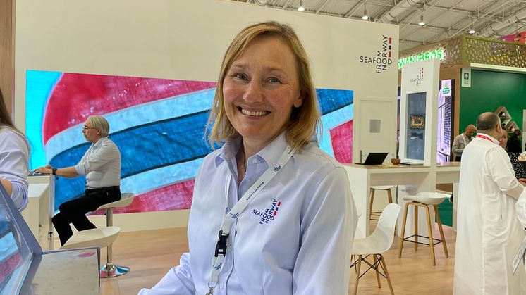 Ingelill Jacobsen på stand Saudi Food Show 2023
