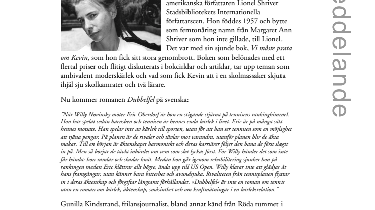 Stadsbiblioteket Internationell författarscen: Vi måste prata om Lionel!