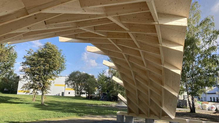 Am 21. und 22. September bietet die EASTWOOD 2023 in Leipzig hochkarätige Vorträge, fachlichen Austausch und gemeinsames Netzwerken im Holzbau. Foto: Forschungsgruppe FLEX / HTWK Leipzig