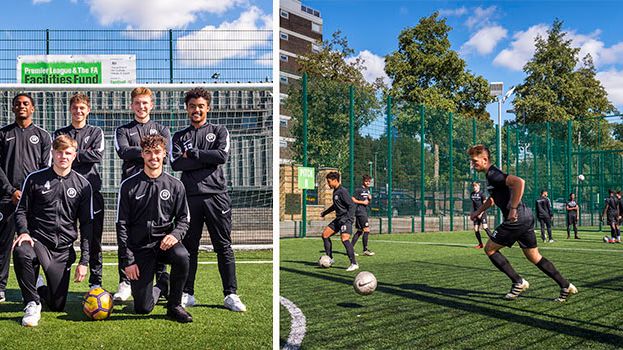 In action: The six footballers sponsored by Thameslink and Great Northern
