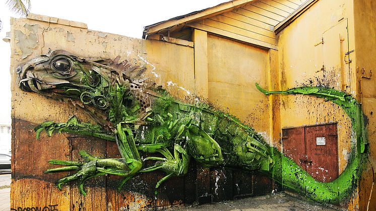 Big trash animals by Bordalo II part of No Limit Street Art