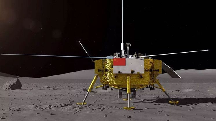 Den kinesiska månlandaren Chang’e-4. Foto: CNSA