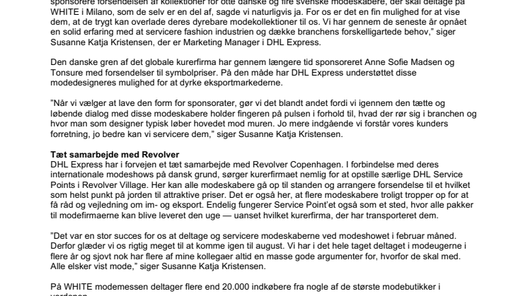 Kurerfirma hjælper danske modedesignere ud i verden