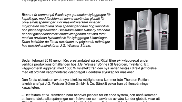 Kylaggregatet som passar alla elnät i världen