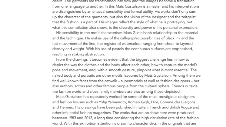 Fashion Figures Faces. The Röhsska Museum shows the work of Mats Gustafson.