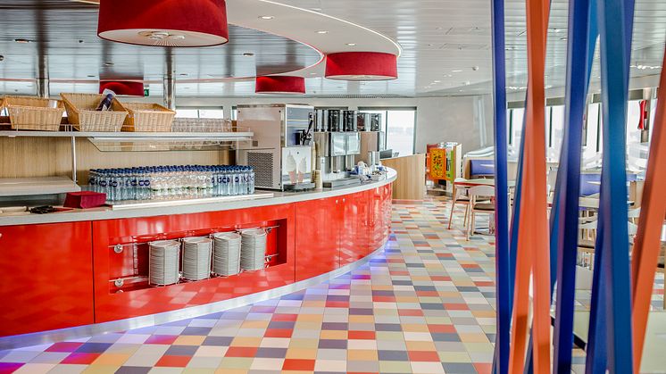 Restaurant på Scandlines' nye hybridfærge M/F Berlin