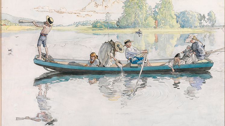 På vikingatåg i Dalom av Carl Larsson. 