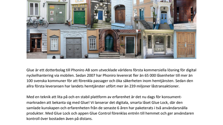 Glue deltar på mässan Skydd i Stockholm den 14-16 oktober 2014. Monter A14:48.