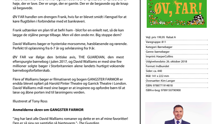 På vej fra HarperCollins: ØV FAR af David Walliams