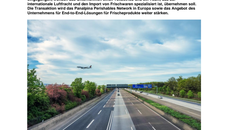 Panalpina dehnt Perishables Network auf Deutschland aus