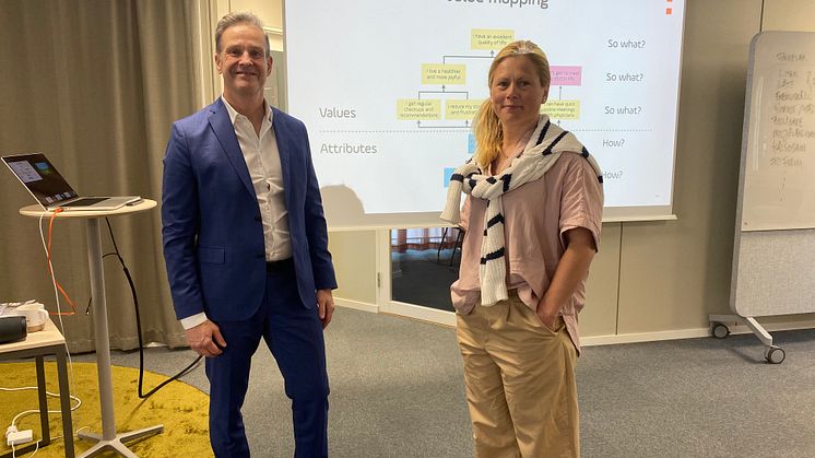 Gunnar Storfeldt VD på Amplify, Jenny Ferry innovationsledare Region Västerbotten