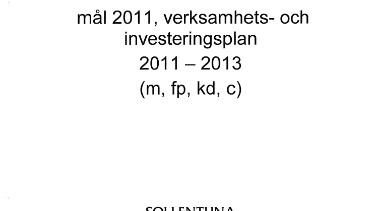 I Sollentuna satsar alliansen på barn, trygghet och kommunal service i budgetförslag