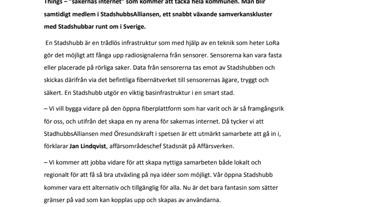 ​Karlskrona etablerar infrastruktur för Internet of Things