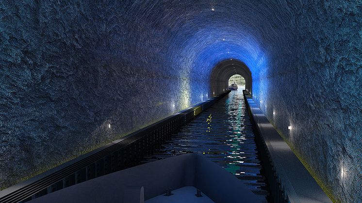 Inside Stad ship tunnel