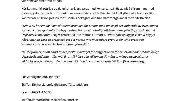 Pressmeddelande UEC