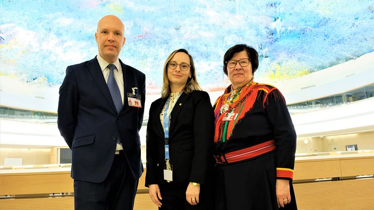 Kyrkorna representerades i FN, Genève, av Mikael Stjernberg, Patricia Isakson och Ingrid Inga.
