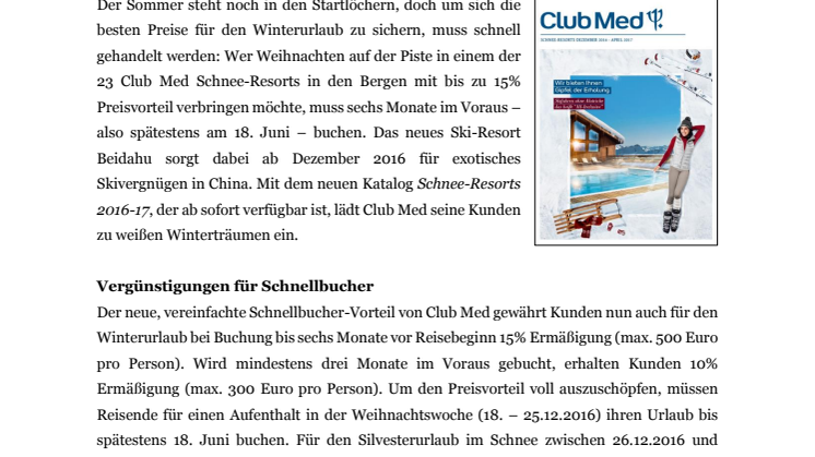 Club Meds Winterwelt 2016-17