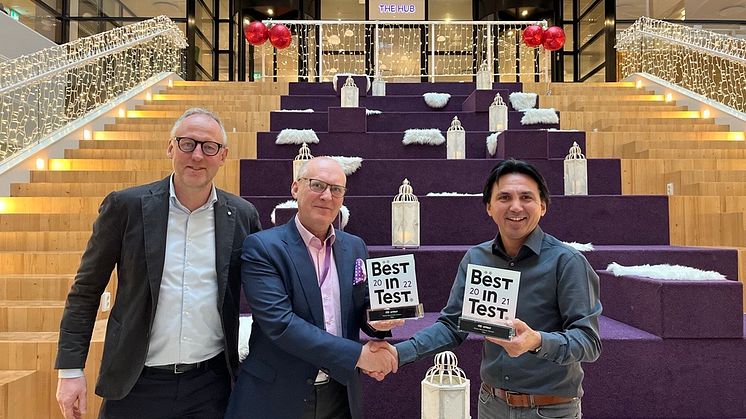 Staffan Åkesson, Teknisk chef Telia Sverige, Martin Pehrsson, Mobilnäts chef Telia Sverige, Hakan Ekmen, CEO Telecommunication på umlaut.