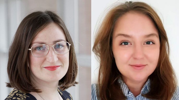 Erika Karlsson och Hedvig Rudström uppskattar båda att få arbeta nära Trollhättans Stad i i sina doktorandprojekt.
