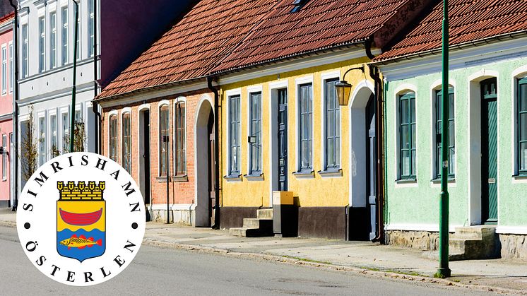 Bild från en gata från Simrishamn