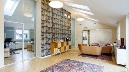 Awesome new Open penthouse office on Grevturegatan 18 - owned by billionaire Antonia Axson Johnson