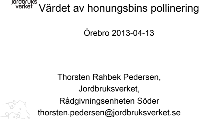 Värdet av binas pollinering