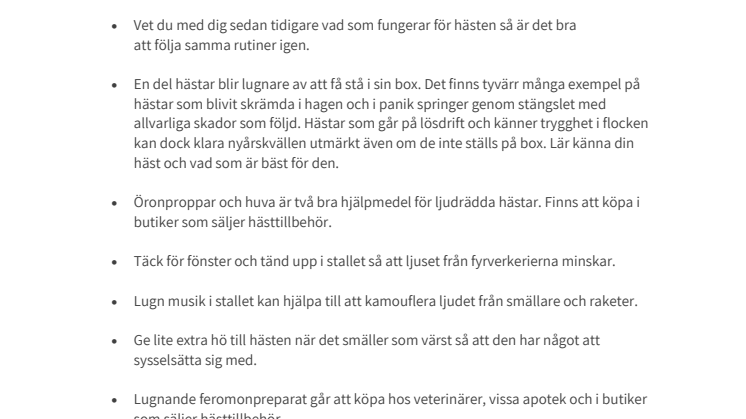 Så hjälper du din rädda häst på nyår