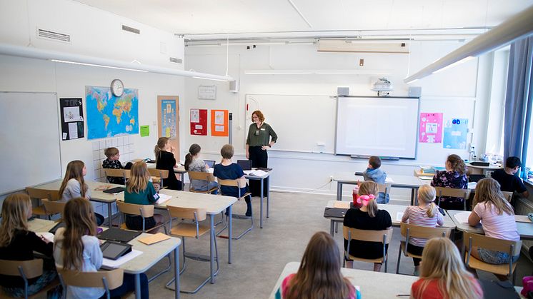 Undervisning med ljudutjämningssytem, Isabergskolan i Hestra. Foto: Christoffer Frykell och Joakim Andersson