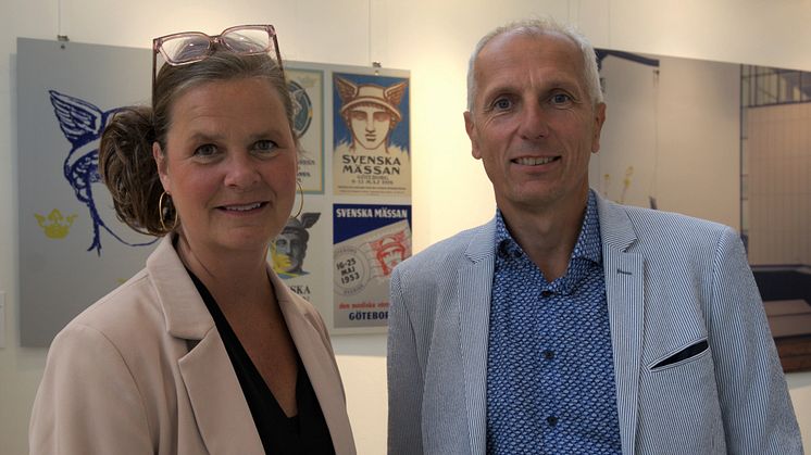 Annika Persson, affärsansvarig för den nya mötesplatsen Vatten2023 och Henrik Edman, affärschef, Society & Tech på Svenska Mässan.