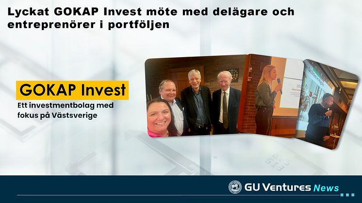 Lyckat GOKAP Invest möte med delägare och entreprenörer i portföljen