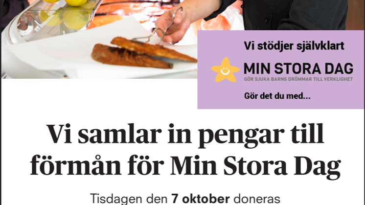 Korshags stödjer Stiftelsen Min Stora Dag