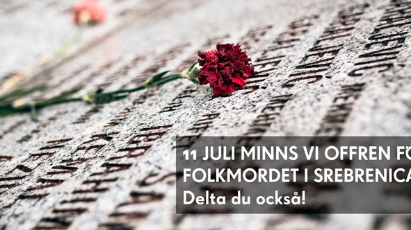11 juli hedras offren för folkmordet i Srebrenica
