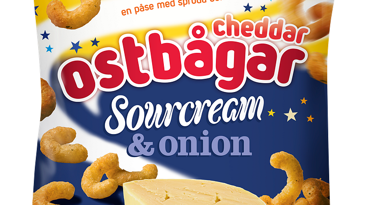 Estrella Ostbågar Cheddar med Soucream&onion 225g