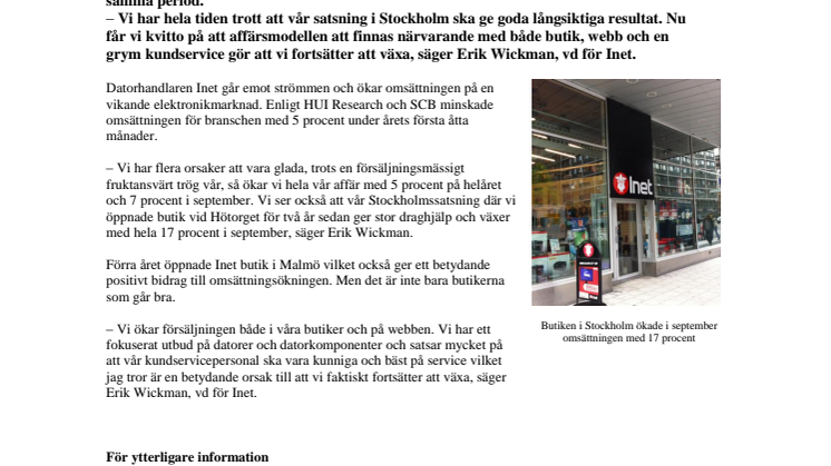 Inet växer trots vikande marknad - Stockholm ökar med 17 procent