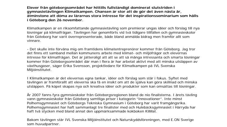 Framtidens klimatentreprenörer finns i Göteborg